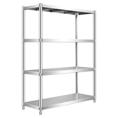 特厚304不锈钢厨房多功能置物架微波炉收纳架储物架子地下室货架