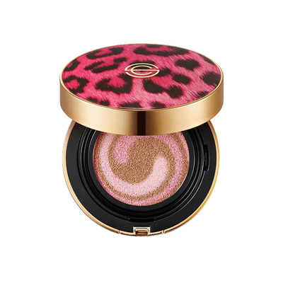 韩国dpc豹纹气垫bb霜保湿控油提亮遮瑕持久不脱妆黑色皮革粉底液