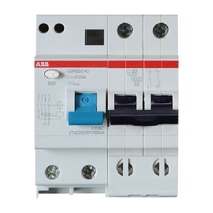 ABB漏电保护器GSH200系列AC/0.03A剩余电流漏保开关1P-4P官方正品