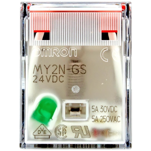 正品一OMRON欧姆龙MY2N-GS小型继电器MY2NJ-J 24VDC DC24V AC220V