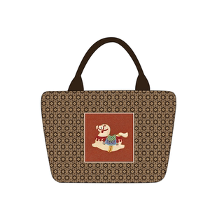 马年新款手提包女复古通勤百搭帆布包拉链手拎包定制年会礼物AC83