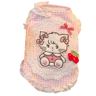 宠物猫咪狗狗小体犬衣服春夏薄款泰迪比熊马尔济斯约克夏背心秋冬