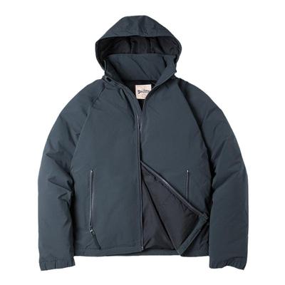 马登工装日系白鸭绒连帽羽绒服