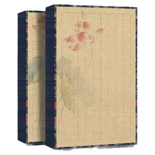 景阳阁高清微喷宣纸莲语日课纸小楷书法作品纸加厚半生熟作品纸方格竖格练习格子纸小行书楷书毛笔书法专用纸