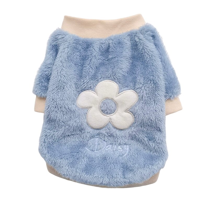 狗狗衣服秋冬毛绒花朵绒衣