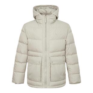 HAZZYS哈吉斯秋冬上衣男纯色长袖保暖鸭绒羽绒服休闲潮流外套