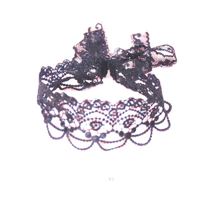 原创蕾丝飘带哥特式风遮疤痕项圈