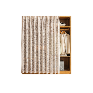 衣柜遮挡帘免打孔柜子防尘纱门帘挂布书柜杂物遮丑帘子蕾丝防尘纱