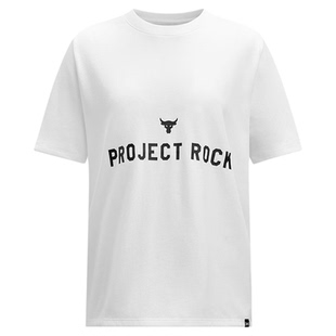 安德玛官方UA Project Rock强森 女子运动休闲透气短袖T恤1386440