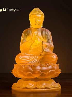 大日如来佛释迦牟弥佛琉璃佛像居家客厅家用佛堂寺院供奉三宝佛