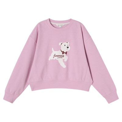 棉叔叔女童短款廓形卫衣