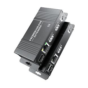 优联kvm延长器hdmi高清1080P转网络网线RJ45网络传输器USB鼠标键盘同步延长带环出音频同步一对一无损信号