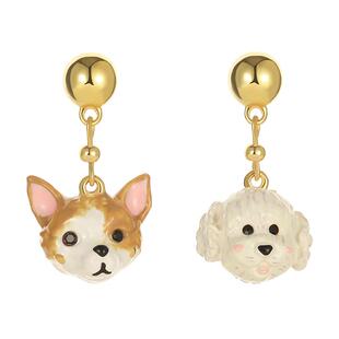 Juicy Grape原创小众高级感轻奢猫咪小狗不对称耳夹耳饰甜酷耳环