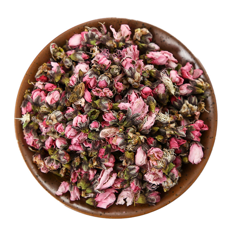 精选中药材桃花特级干桃花茶手选无硫桃花花蕾250克可磨粉包邮