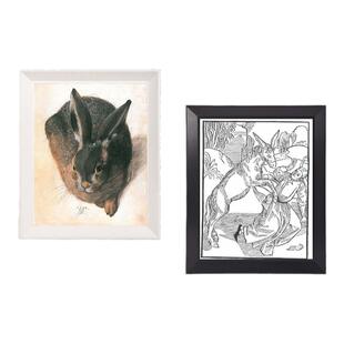 立体画框4开8k纸张画装裱拼图相框 白色黑色配背板有机玻璃可定制