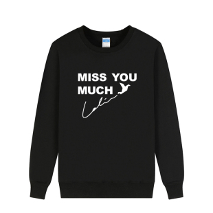 哥哥同款张国荣卫衣纪念miss you much秋季加厚套头圆领情侣外套