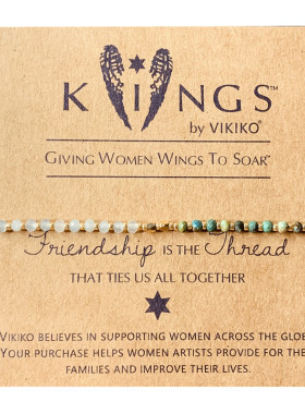 VIKIKO非洲绿松石串珠幸运小手链