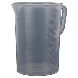 2500/5000ml毫升带刻度带盖子塑料量杯奶茶厨房专用冷热水壶烧杯