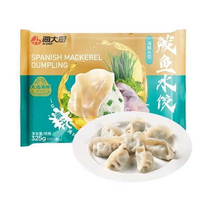 海大厨海鲜鲅鱼水饺325g/18枚*4