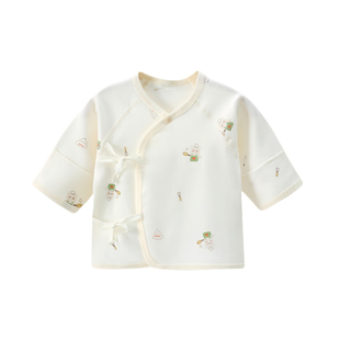 52码新生儿半背衣0-3个月初生婴儿上衣a类纯棉四季宝宝无骨和尚服