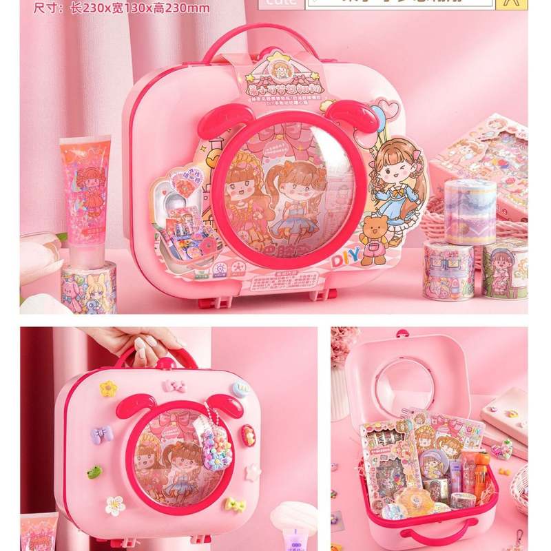 莱可diy奶油胶小贴纸账工具包手咕咔套装圆盘儿童玩具全套盘女孩