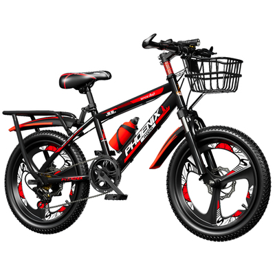 凤凰儿童自行车减震双碟刹变速车