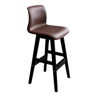 北欧轻奢实木吧台椅酒吧椅高脚凳家用靠背吧椅咖啡厅奶茶店椅简约