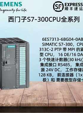 议价西门子S7-300模块PLC313C-2PTP带MPI紧凑型CPU6ES7312-1AE14-
