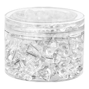 1000枚透明工字钉图钉按钉不锈钢手工大头针钉子摁钉软木板美工钉别针固定器小图钉木板钉照片墙毛毡墙装饰N3