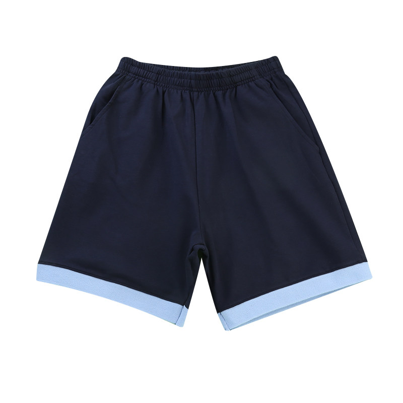 中小学生校服短裤纯棉运动裤拼边
