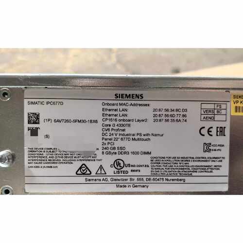 【议价-可维修】 6AV7260-5FM30-1BX6 /二手均有货