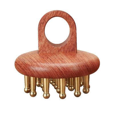 慧己黄铜木按摩梳梳头/刮痧/按摩