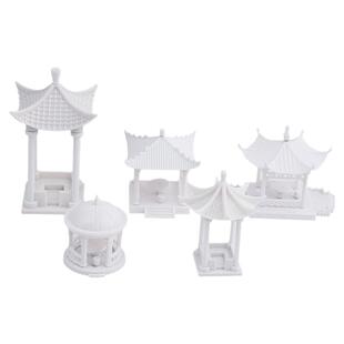 DIY手工模型沙盘模型配景公园凉亭古亭四角凉亭/八角凉亭不同规格