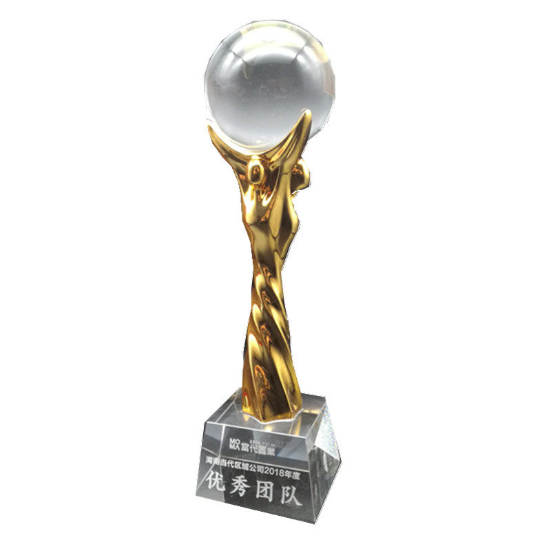 水晶奖杯奖牌篮足球定制款创意彩印公司企业活动比赛员工摆件包邮