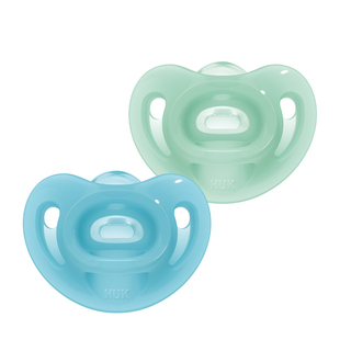 NUK德国全硅胶新生婴儿安抚奶嘴0-6个月宝宝防胀气一岁以上防龅牙