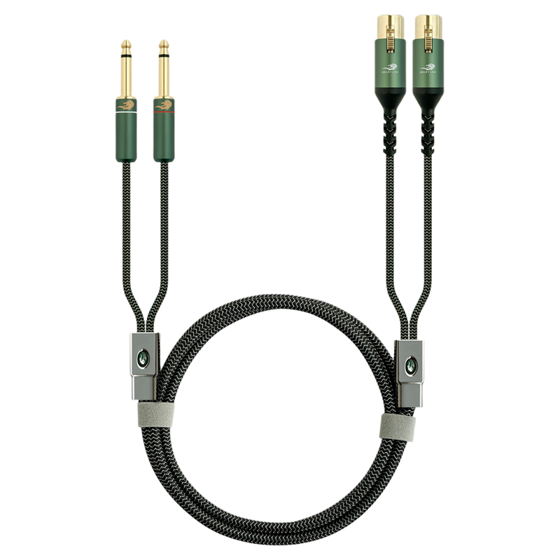 镀银双卡农母转双6.5音频线