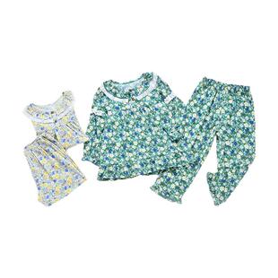 威奇猫夏季莫代尔儿童女童成人短袖睡衣睡裙家居服家居裙亲子