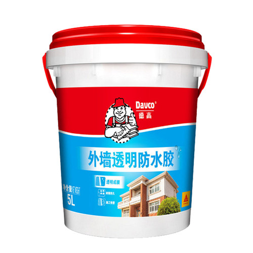 德高防水户外墙屋顶瓷砖雨棚彩钢专用抗渗补漏透明防水胶户外涂料