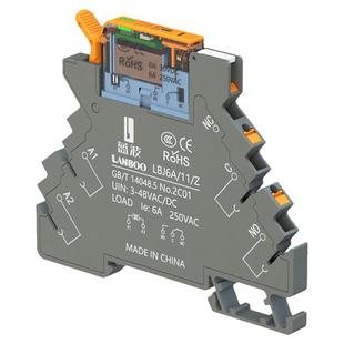 蓝波超薄继电器dc直流3V6V12V24V36V模组高寿命薄片式中间继电器