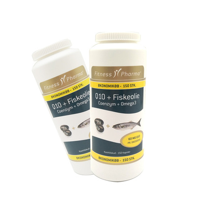 丹麦Fitness Pharma深海鱼油加辅酶Q10软胶囊中老年补dha护心脏