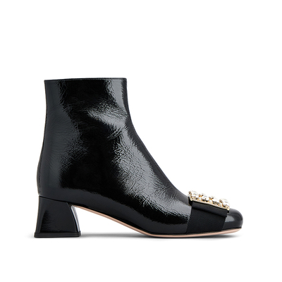 【圣诞礼物】Roger Vivier/RV女鞋Tres Vivier漆皮短靴