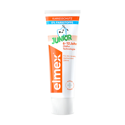 2支elmex原装进口艾美适0-6-12岁儿童牙膏少儿防蛀换牙期固齿含氟