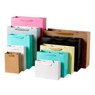 高端牛皮纸袋手提袋纸袋子定制印刷logo定做服装店企业广告礼品袋