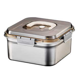 316不锈钢保鲜盒食品级密封盒冰箱冷冻收纳盒水果便当盒带饭餐盒