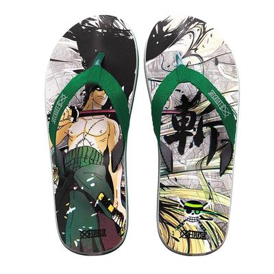 休闲风动漫情侣沙滩夹趾人字拖