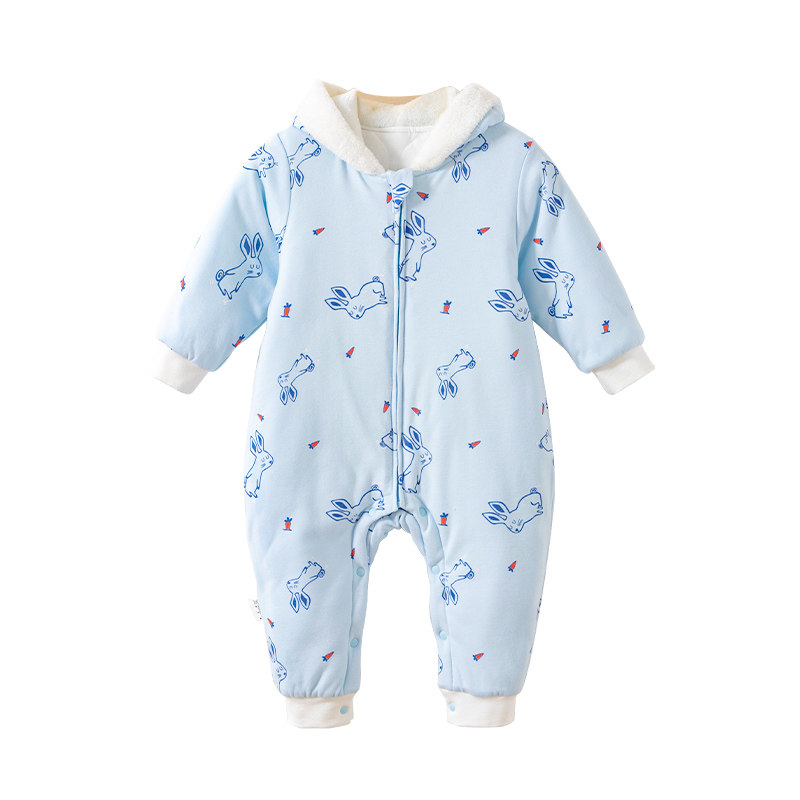 棉店婴儿棉袄拉链连帽棉服保暖