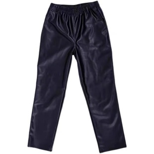 加厚绒劳保皮裤加绒加厚防油防水工作裤高腰宽松保暖裤宽松防风裤