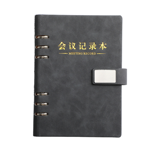 会议记录本活页a5笔记本子可拆卸记事本开会专用大号加厚工作计划记事本b5商务办公纪要公司企业定制可印logo