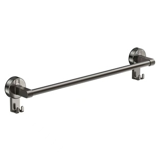 吸盘毛巾架子卫生间免打孔浴室拖鞋挂架壁挂太空铝厨房双杆阳台