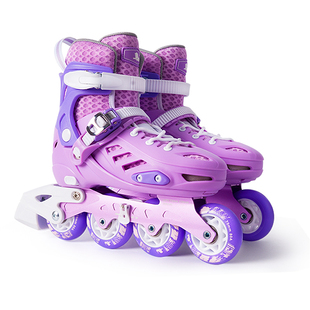 美洲狮儿童轮滑鞋滑冰鞋专业男童滑轮鞋女孩旱冰鞋全套女童溜冰鞋
